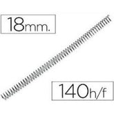 ESPIRAL METALICA 18MM NEGRO PASO 5:1 | 100 UNIDADES | (ESSELTE, S,A,)